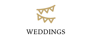 golden and black color wedding logo